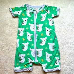 Little Sleepies Green Koalas Bamboo Viscose Shorty Zippy 2T unisex